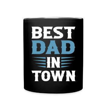 Best Dad in Town - Full Colour Mug - black - Front