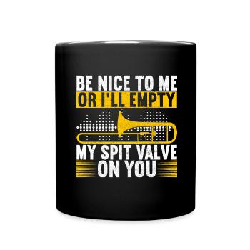Posaune Trombone - Tasse einfarbig - Schwarz - Vorne