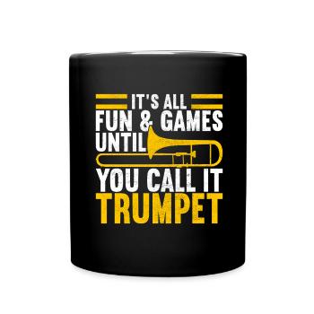 Posaune Trombone - Mug uni - noir - Devant
