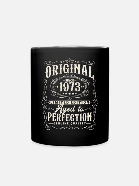 Original 1973 Jahrgang geboren Vintage Geburtstag - Tasse einfarbig - Schwarz