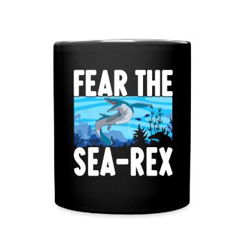 Mosasaurus Dinosaurier - Tasse einfarbig - Schwarz - Vorne