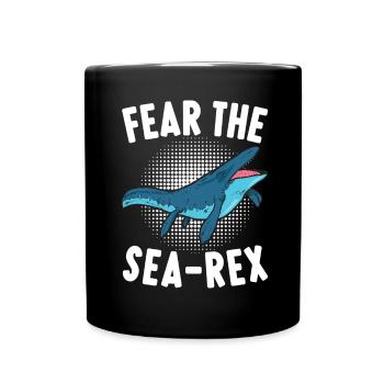 Mosasaurus Dinosaurier - Tasse einfarbig - Schwarz - Vorne