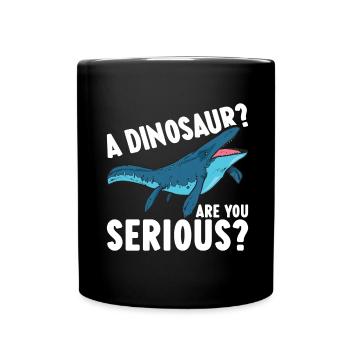 Mosasaurus Dinosaurier - Tasse einfarbig - Schwarz - Vorne