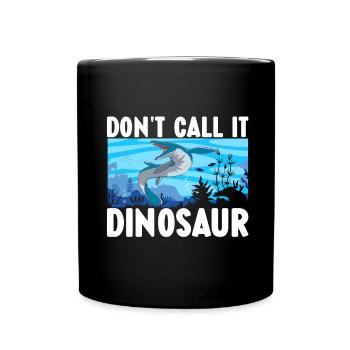 Mosasaurus Dinosaurier - Tasse einfarbig - Schwarz - Vorne