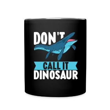 Mosasaurus Dinosaurier - Tasse einfarbig - Schwarz - Vorne