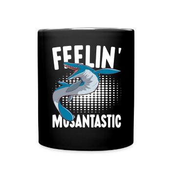 Mosasaurus Dinosaurier - Tasse einfarbig - Schwarz - Vorne