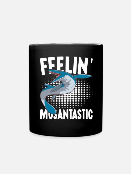 Mosasaurus Dinosaurier - Tasse einfarbig - Schwarz