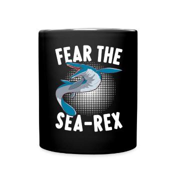 Mosasaurus Dinosaurier - Tasse einfarbig - Schwarz - Vorne