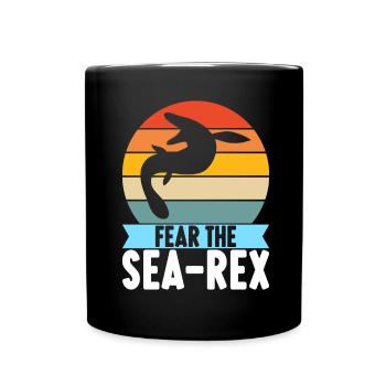 Mosasaurus Dinosaurier - Tasse einfarbig - Schwarz - Vorne