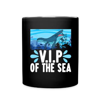 Mosasaurus Dinosaur - Full Colour Mug - black - Front