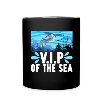 Mosasaurus Dinosaurier - Tasse einfarbig - Schwarz - Vorne
