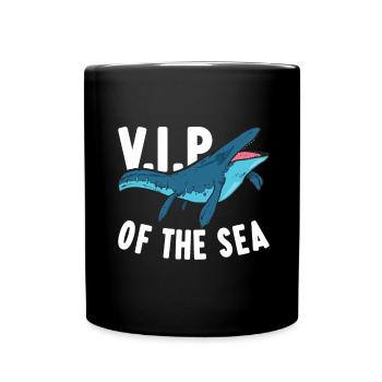 Mosasaurus Dinosaurier - Tasse einfarbig - Schwarz - Vorne