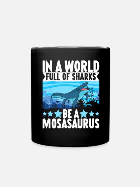 Mosasaurus Dinosaurier - Tasse einfarbig - Schwarz