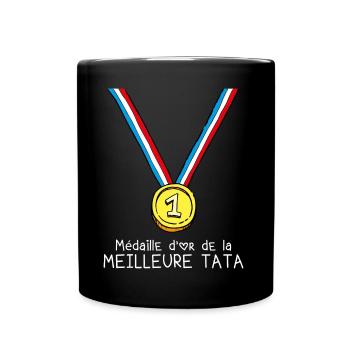 T-shirt Médaille d'or de la meilleure tata - Mug uni - noir - Devant