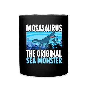 Mosasaurus Dinosaurier - Tasse einfarbig - Schwarz - Vorne
