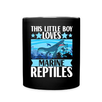 Mosasaurus Dinosaurier - Tasse einfarbig - Schwarz - Vorne