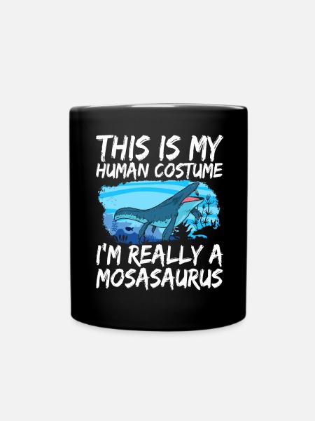 Mosasaurus Dinosaurier - Tasse einfarbig - Schwarz