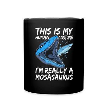 Mosasaurus Dinosaurier - Tasse einfarbig - Schwarz - Vorne