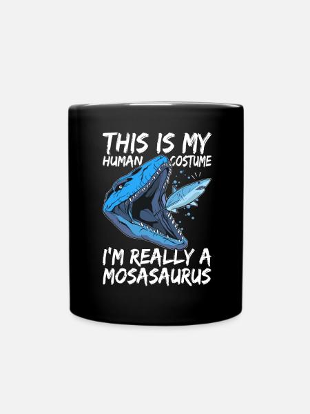 Mosasaurus Dinosaurier - Tasse einfarbig - Schwarz