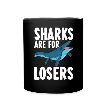 Mosasaurus Dinosaurier - Tasse einfarbig - Schwarz - Vorne