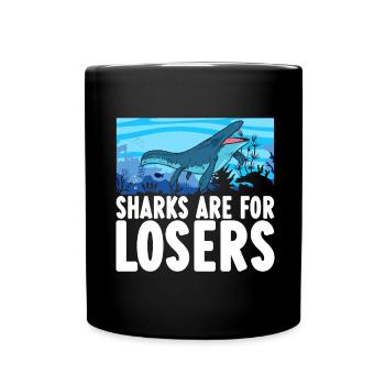 Mosasaurus Dinosaurier - Tasse einfarbig - Schwarz - Vorne