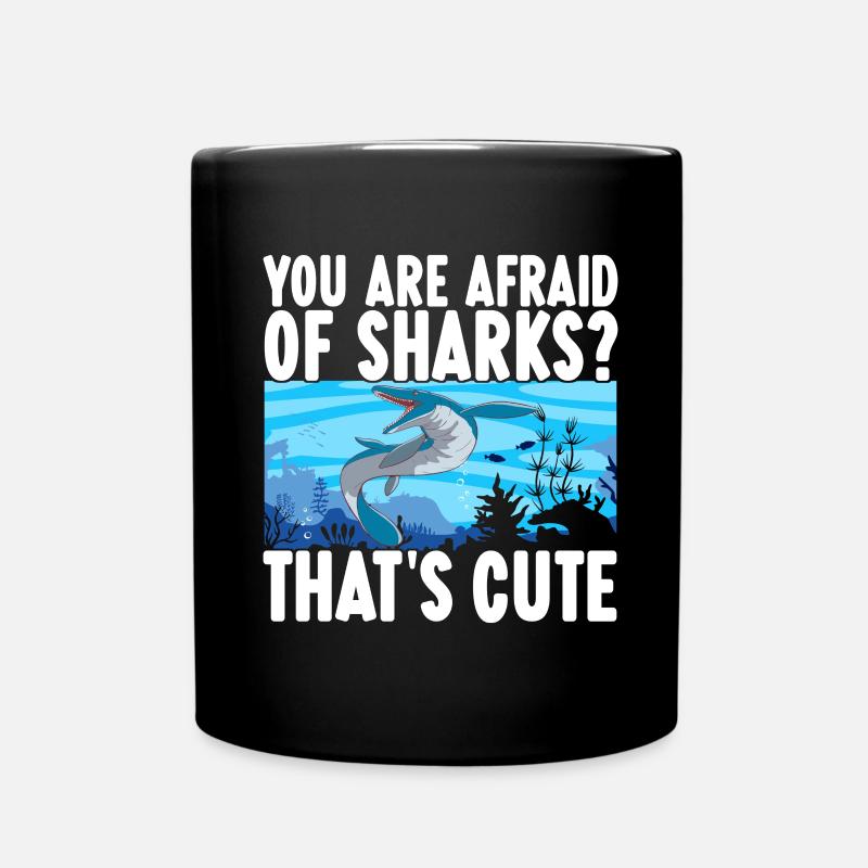 Mosasaurus Dinosaurier - Tasse einfarbig - Schwarz