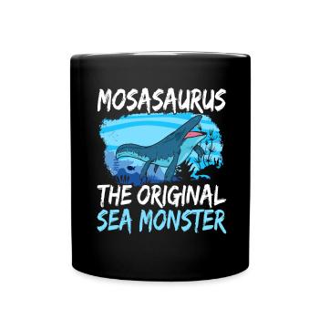 Mosasaurus Dinosaur - Full Colour Mug - black - Front