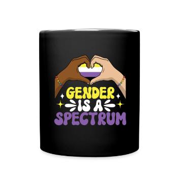 Non Binary Pride Genderqueer - Tasse einfarbig - Schwarz - Vorne