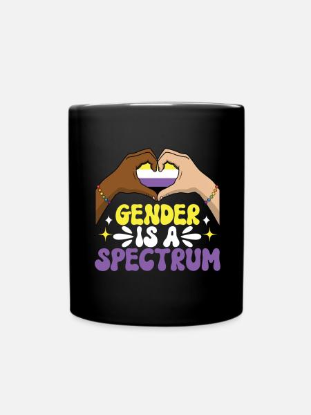 Non Binary Pride Genderqueer - Tasse einfarbig - Schwarz