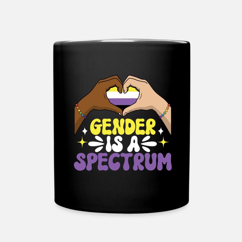 Non Binary Pride Genderqueer - Tasse einfarbig - Schwarz