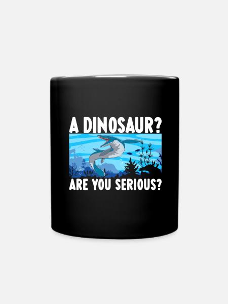Mosasaurus Dinosaurier - Tasse einfarbig - Schwarz