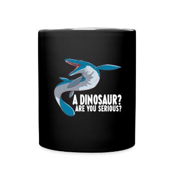 Mosasaurus Dinosaurier - Tasse einfarbig - Schwarz - Vorne