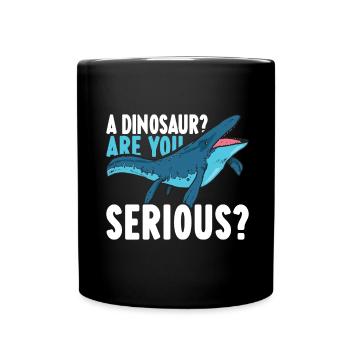 Mosasaurus Dinosaurier - Tasse einfarbig - Schwarz - Vorne