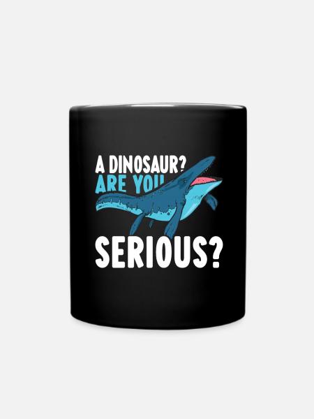 Mosasaurus Dinosaurier - Tasse einfarbig - Schwarz