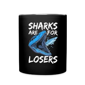 Mosasaurus Dinosaurier - Tasse einfarbig - Schwarz - Vorne