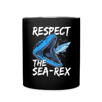 Mosasaurus Dinosaur - Full Colour Mug - black - Front