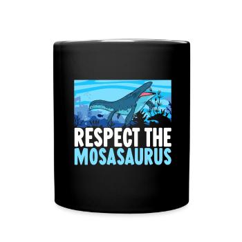 Mosasaurus Dinosaurier - Tasse einfarbig - Schwarz - Vorne