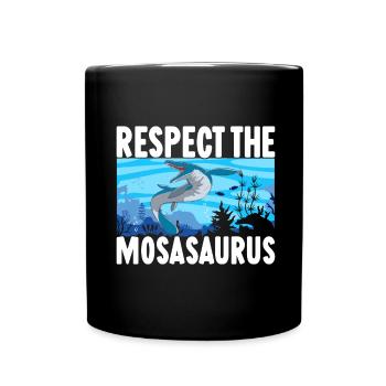 Mosasaurus Dinosaurier - Tasse einfarbig - Schwarz - Vorne