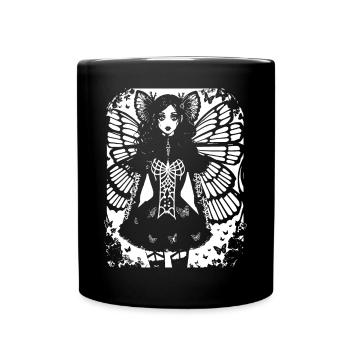 Fairycore Esthétique Squelette Fée Goth Grunge G - Mug uni - noir - Devant