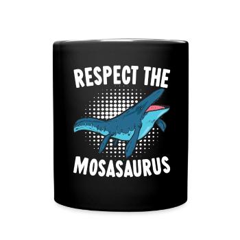 Mosasaurus Dinosaur - Full Colour Mug - black - Front