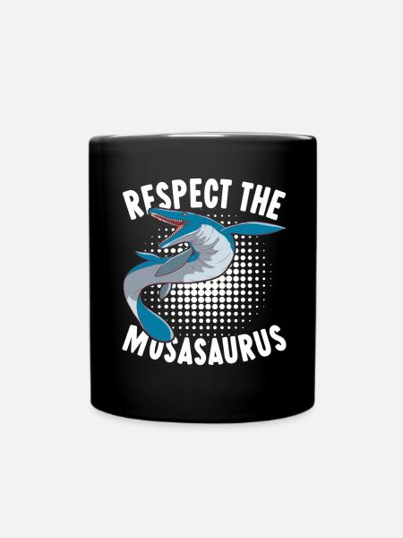 Mosasaurus Dinosaurier - Tasse einfarbig - Schwarz