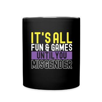Non Binary Pride Genderqueer - Tasse einfarbig - Schwarz - Vorne
