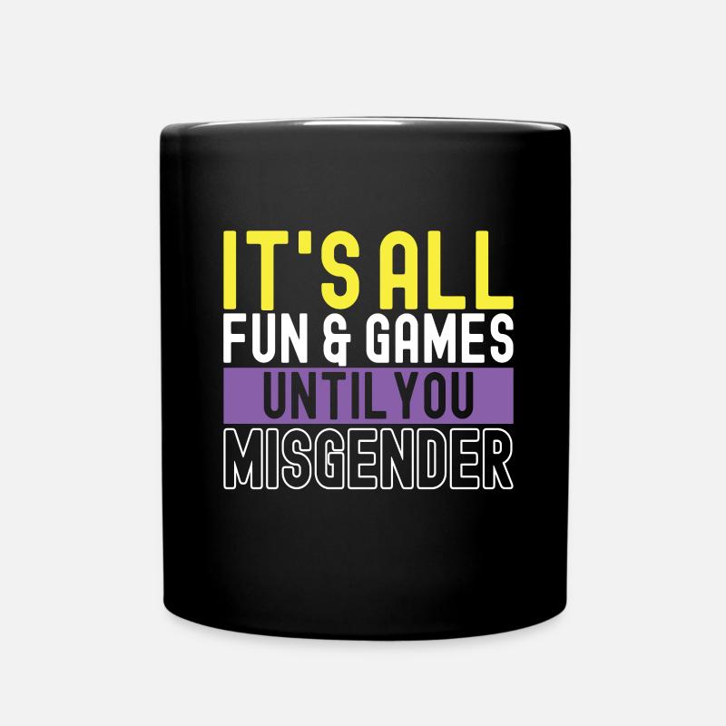 Non Binary Pride Genderqueer - Tasse einfarbig - Schwarz