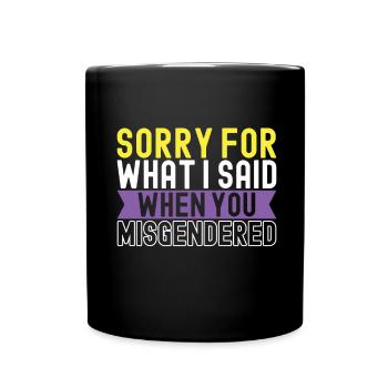 Non Binary Pride Genderqueer - Tasse einfarbig - Schwarz - Vorne