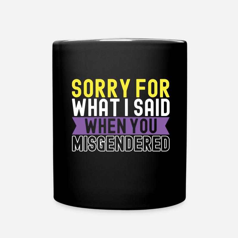 Non Binary Pride Genderqueer - Tasse einfarbig - Schwarz