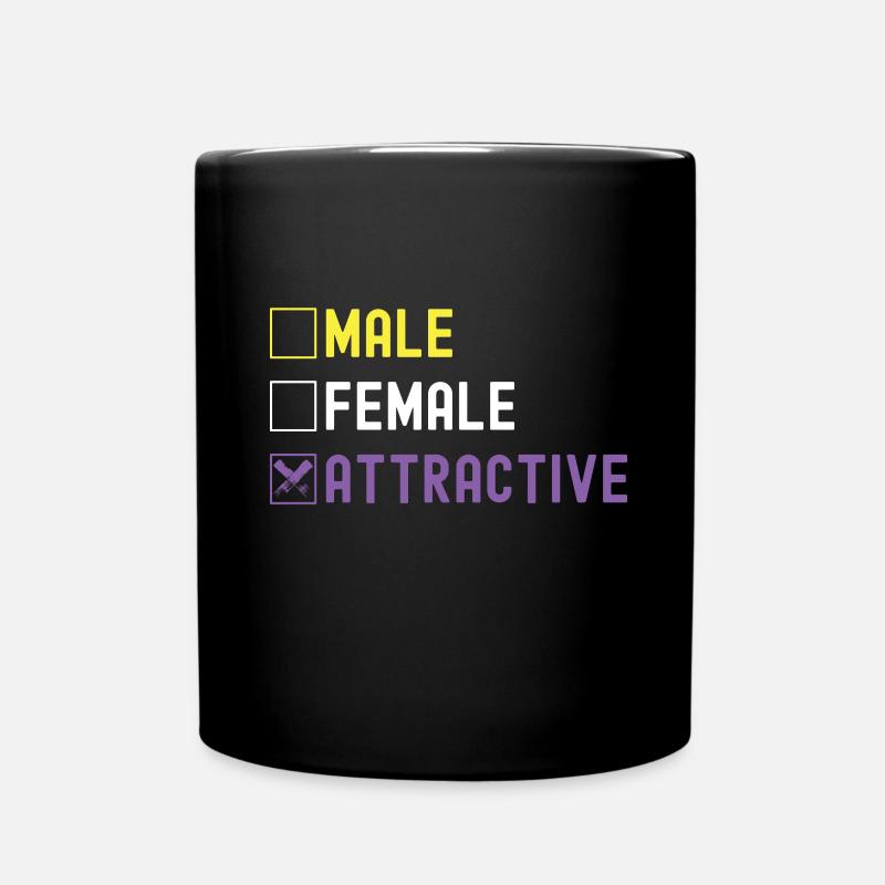 Non Binary Pride Genderqueer - Tasse einfarbig - Schwarz