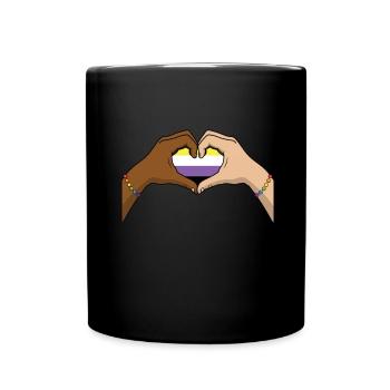 Non Binary Pride Genderqueer - Tasse einfarbig - Schwarz - Vorne