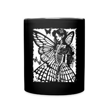 Fairycore Ästhetik Grunge Skelett Fee Goth G - Tasse einfarbig - Schwarz - Vorne