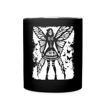 Fairycore Ästhetik Skelett Fee Goth Grunge G - Tasse einfarbig - Schwarz - Vorne