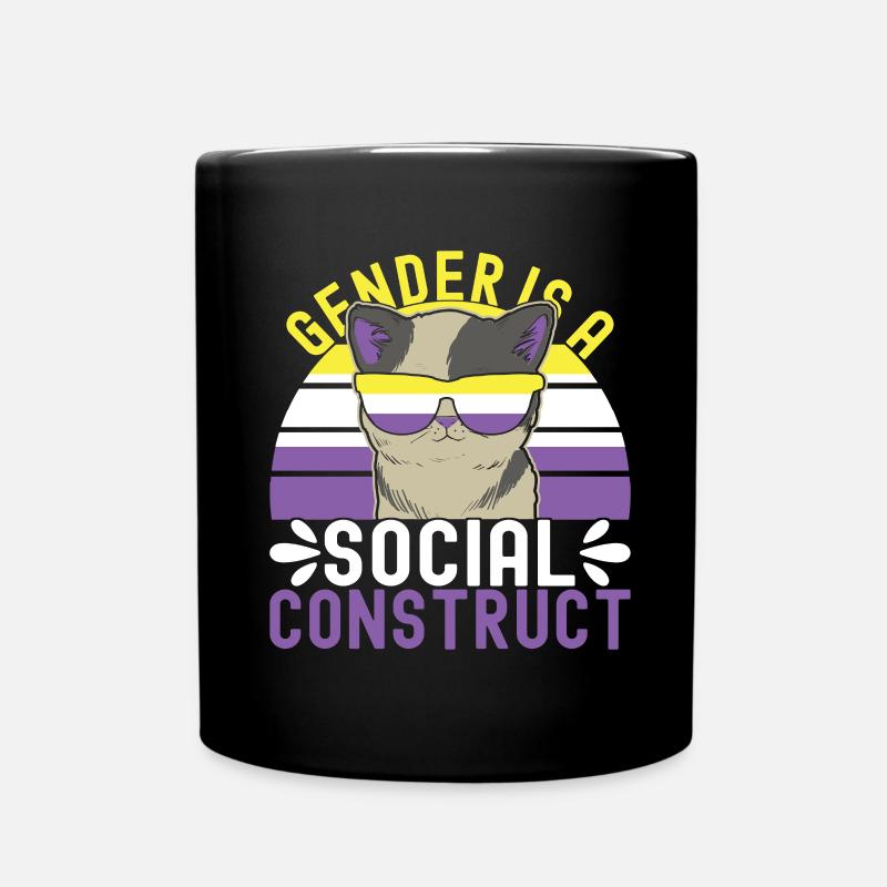 Non Binary Pride Genderqueer - Tasse einfarbig - Schwarz